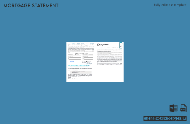 USA, Kalifornien, BlueVine Bank-Hypothekendarlehensabrechnung in Word- und PDF-Format, 4 Seiten, Beispielvorschau (3-4 Seiten)
